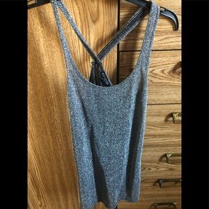 EXPRESS glitter racer back tank top